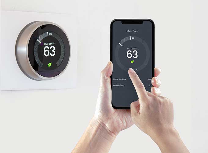 digital thermostat with mobile remote